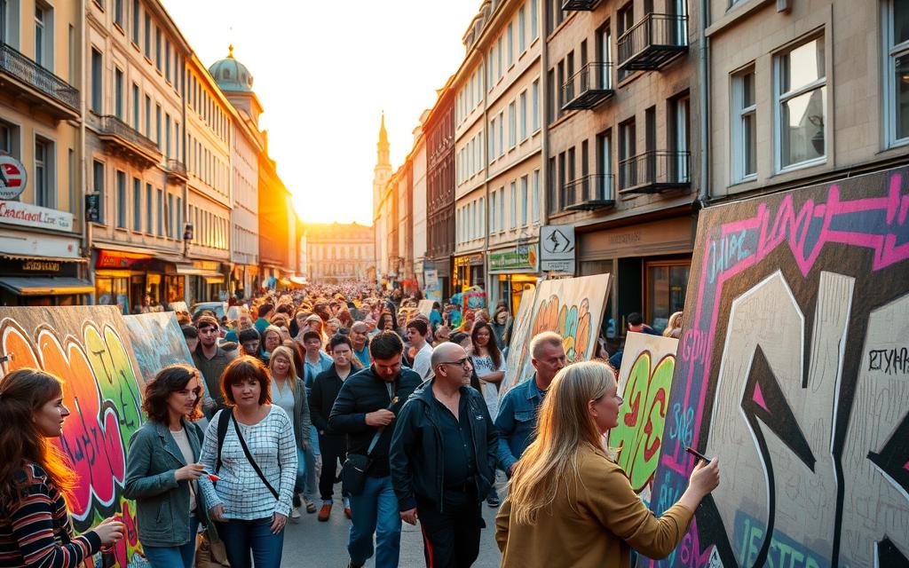 artistas de rua em Berlim