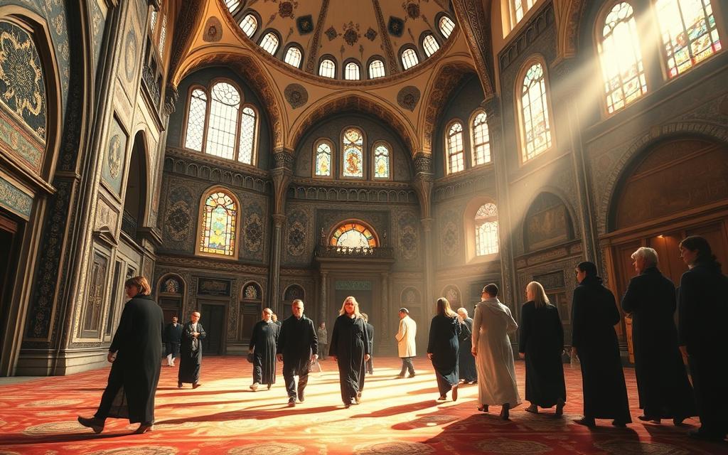 normas de vestimenta em templos religiosos de Istambul